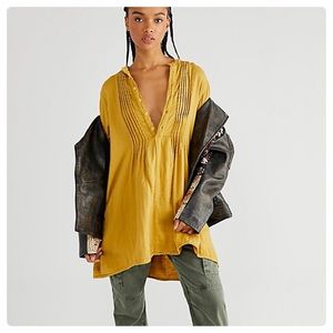 Free People Mustard Tunic Top